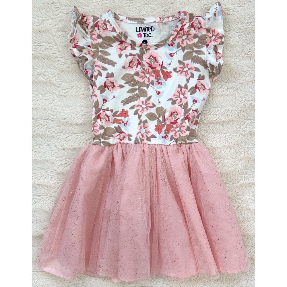 NEW Limited Too Floral Glitter Tutu Dress